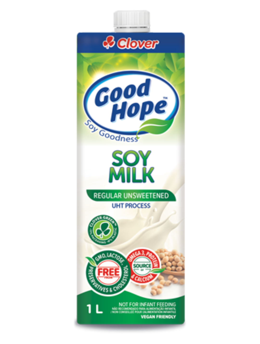 GOOD HOPE SOY MILK REGULAR UNSWEETENED 1LT